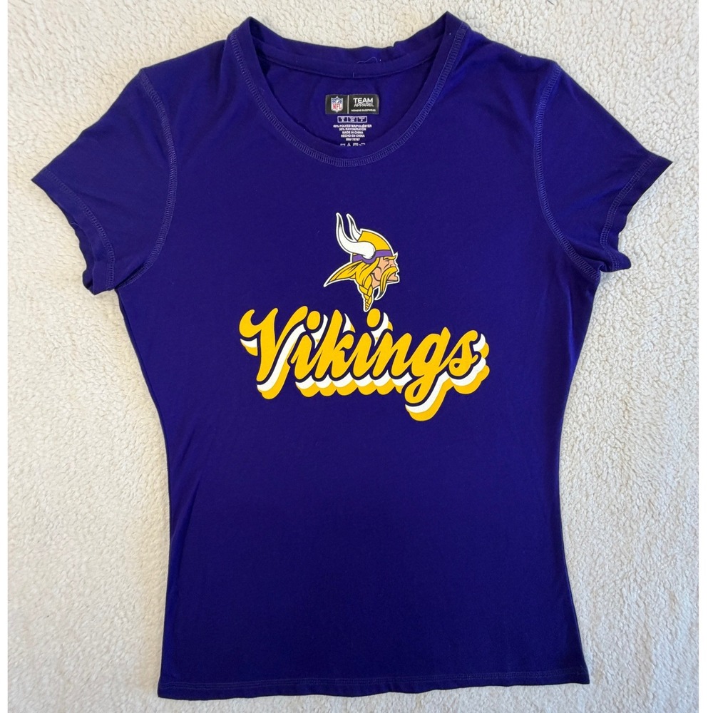 NFL Team Apparel Minnesota Vikings Women S Purple Excellent Retro Logo